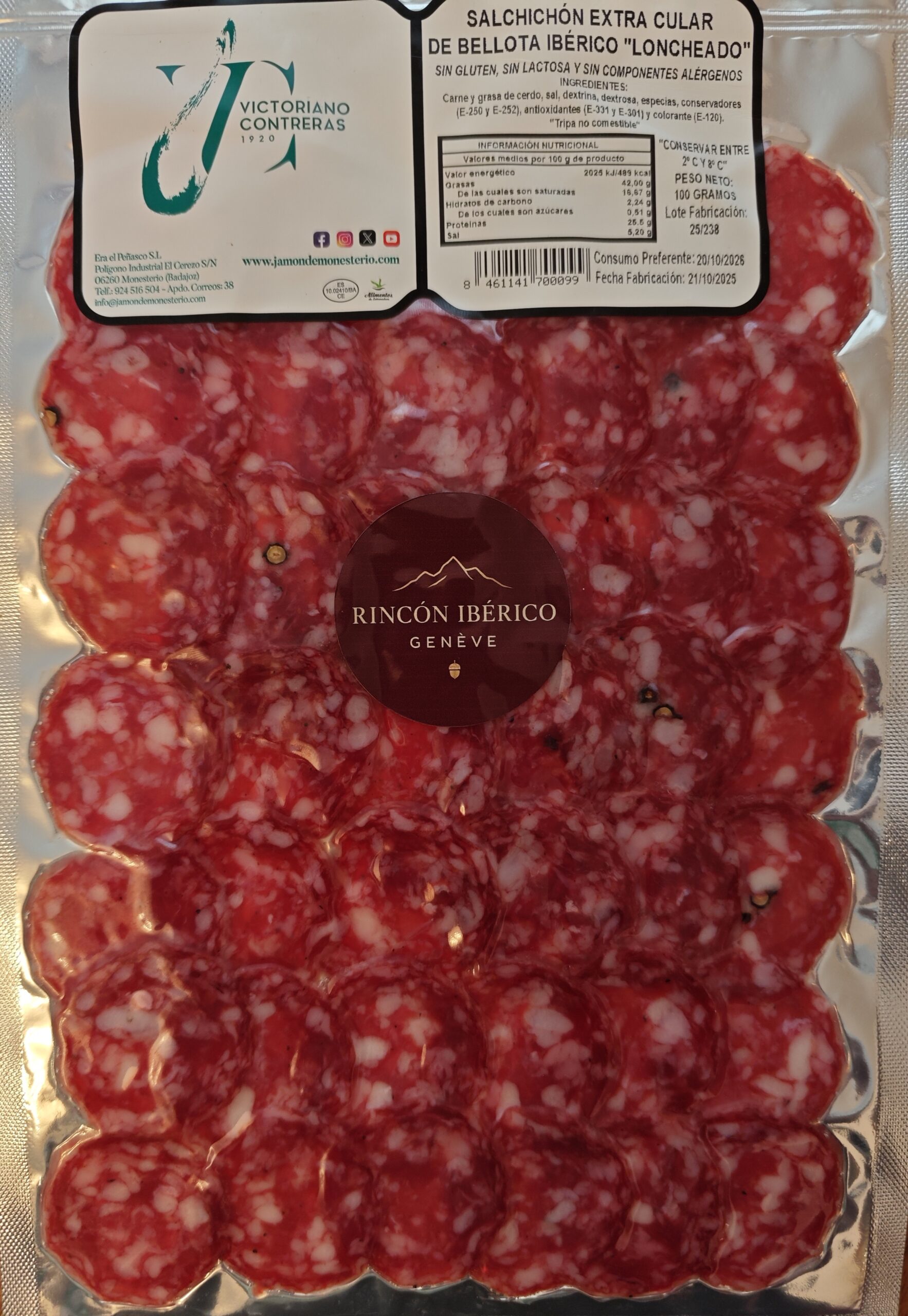 Salchichón cular ibérique de bellota (100g)